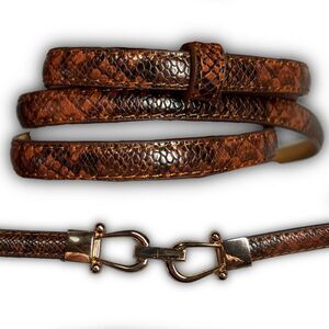 Crocodile print faux skin belt